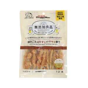 [ドギーマンハヤシ食品営業部]ドギーマン無添加良品噛みごたえ牛すじのササミ巻き12本