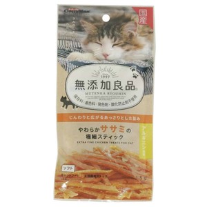 [ドギーマンハヤシ食品営業部]キャティーマン無添加良品やわらかササミの極細スティック15g