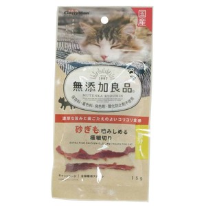 [ドギーマンハヤシ食品営業部]キャティーマン無添加良品砂ぎも噛みしめる極細切り15g