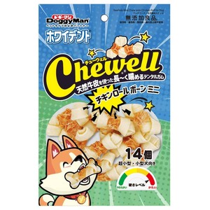 [ドギーマンハヤシ食品営業部]ドギーマンホワイデントCheweLLチキンロールボーンミニ14個