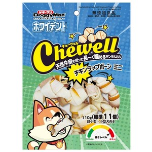 [ドギーマンハヤシ食品営業部]ドギーマンホワイデントCheweLLチキンラップボーンミニ110g(標準11個)