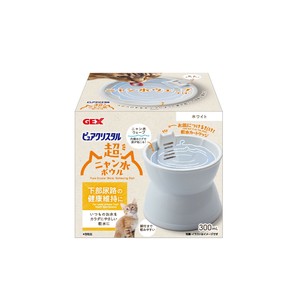 [ジェックスCA事業部]ピュアクリスタル超ニャン水ボウルホワイト