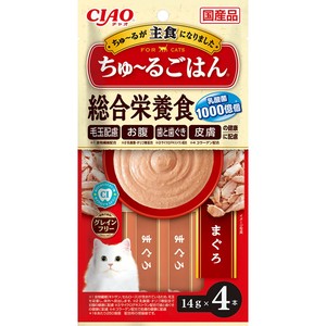 [いなばペットフード]CIAOちゅーるごはんまぐろ14g×4P