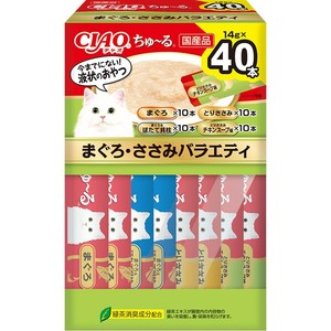 [いなばペットフード]チャオちゅーるまぐろ･ささみV14g×40P
