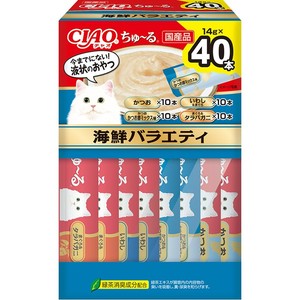 [いなばペットフード]チャオちゅーる海鮮バラエティ14g×40P