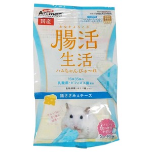 [ドギーマン]ミニアニマン腸活生活ハムちゃんぴゅ~れ鶏ささみ&チーズ3gX10個