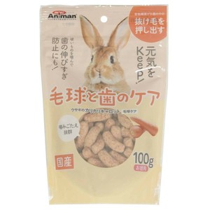 [ドギーマン]ミニアニマンウサギのカリカリキャロット毛球ケア100g