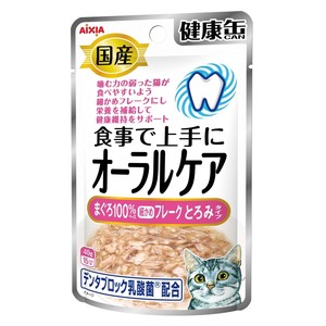 [アイシア]国産健康缶パウチオーラルケアまぐろ細かめフレークとろみタイプ40g
