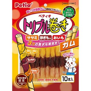 [ペティオ]ペティオトリプル巻きガム10本入