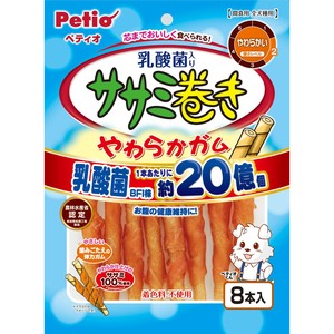 [ペティオ]ペティオササミ巻き乳酸菌入りやわらかガム8本入