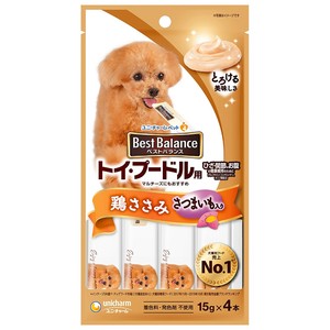 [ユニ･チャーム]ベストバランスおやつトイ･プードル用鶏ささみ15g×4本