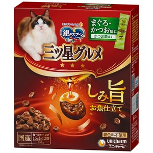 [ユニ･チャーム]銀のスプーン三ツ星グルメしみ旨お魚仕立てまぐろ･かつお味にかつお節添え192g