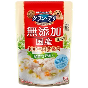 [ユニ･チャーム]グラン･デリ無添加仕立て国産パウチ緑黄色野菜入り70g