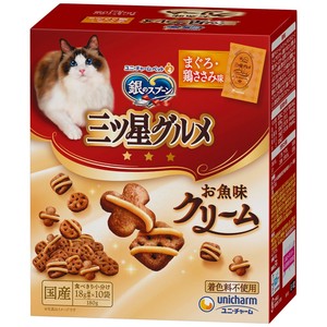 [ユニ･チャーム]銀のスプーン三ツ星グルメお魚味クリームまぐろ･鶏ささみ味180g