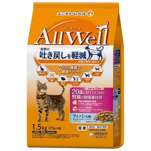 [ユニ･チャーム]AllWell20歳腎臓健康維持用フィッシュ味挽き小魚とささみフリーズドライ1.5kg