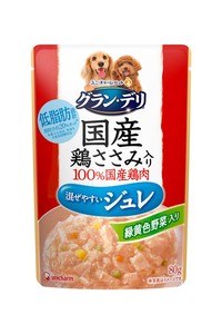 [ユニ･チャーム]グラン･デリ国産鶏ささみパウチジュレ成犬用緑黄色野菜入り80g