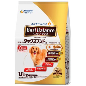 [ユニ･チャーム]ベストバランスカリカリ仕立てミニチュア･ダックスフンド用7歳以上用1.8kg