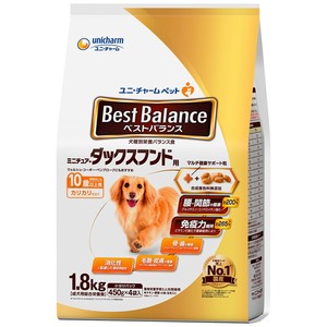 [ユニ･チャーム]ベストバランスカリカリ仕立てミニチュア･ダックスフンド用10歳以上用1.8kg