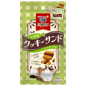 [ユニ･チャーム]銀のスプーン三ツ星グルメおやつお魚味クッキーサンドシーフード味24g