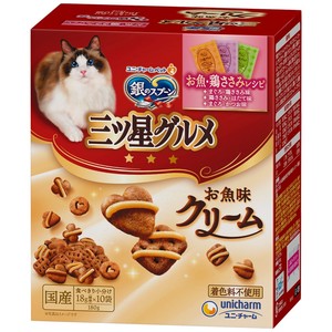 [ユニ･チャーム]銀のスプーン三ツ星グルメお魚味クリームお魚･鶏ささみレシピ3種のアソート180g