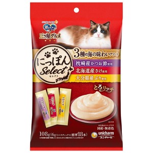 [ユニ･チャーム]3種の海の味わいアソートとろリッチかつお節&さけ&ぶり使用108g