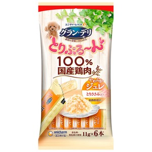 [ユニ･チャーム]グラン･デリとりぷるーんジュレとりささみ11g×6本