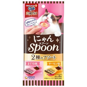 [ユニ･チャーム]銀のスプーン三ツ星グルメおやつにゃんspoon2種のアソートまぐろ&サーモン味40g