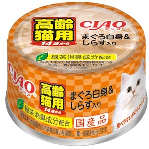 [いなばペットフード]CIAO年齢別子猫/シニア14歳からのまぐろ白身&しらす入り85g