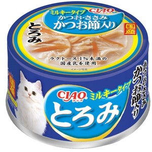 [いなばペットフード]CIAOとろみミルキータイプかつお･ささみかつお節入り80g