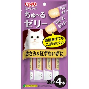 [いなばペットフード]CIAOスティックささみ&紅ずわいがに15g×4本