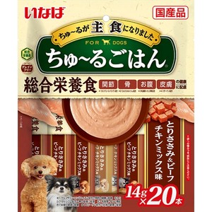 [いなばペットフード]ちゅ~るごはんとりささみ&ビーフチキンミックス味14g×20本