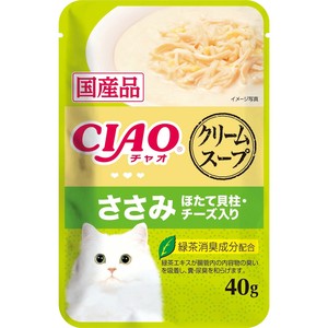 [いなばペットフード]CIAOスープクリームスープささみほたて貝柱･チーズ入り40g