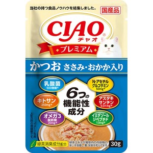[いなばペットフード]CIAOプレミアムかつおささみ･おかか入り30g