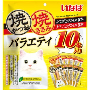 [いなばペットフード]焼かつお･ささみバラエティ10P