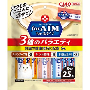 [いなばペットフード]CIAOforAIMちゅ~る3種のバラエティ8g×25本