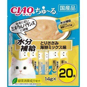 [いなばペットフード]CIAOちゅ~る水分補給とりささみ海鮮ミックス味14g×20本