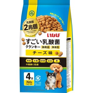 [いなばペットフード]すごい乳酸菌クランキーチーズ味190g×4袋