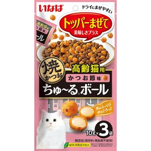 [いなばペットフード]いなば焼かつおちゅーるボール高齢猫用かつお節味10g×3P