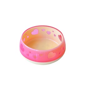 [ペッツルート]おいしく見えるワン食器SピンクH