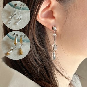 ピアス 華奢 クリア 樹脂 レディース 透明 シルバー ゴールド アクセサリー モチーフ 軽い 軽量 カジュアル