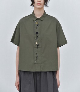 シャツ  花刺繡  半袖    無地 ゆったり 快適  メンズ ファッション   DYLA507