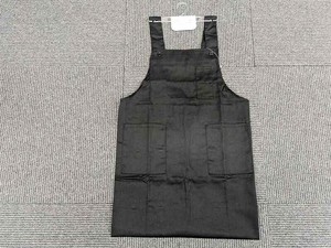 H型ショート丈エプロン エプロン　 無地　黒　キッチン