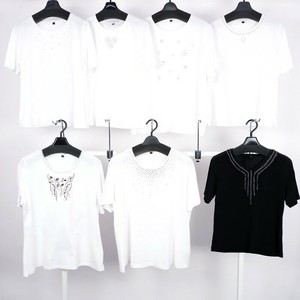 特価　ラメ＆刺繍＆ラインストーン＆プリント　Tシャツ　Tシャツ　刺繍　ラインストーン