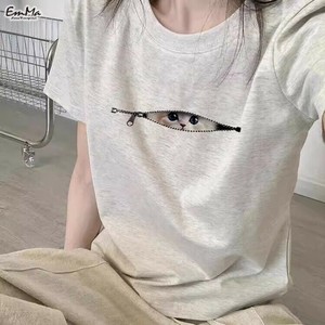 猫モチーフ半袖Tシャツ カジュアル かわいい 夏  【2025SS】 ONA1030