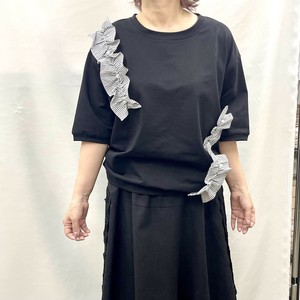 T-shirt T-Shirt Stripe Cut-and-sew [S/S NEW]