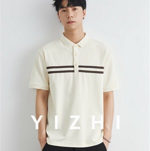 P21828 半袖 韓国風 Tシャツ メンズ 男 2025春夏新作 ポロシャツ ゆるい トップス