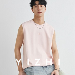 P21835 ベスト 無地 速乾  涼感 スポーツ 韓国風 Tシャツ メンズ 男 ラウンドネック 2025春夏新作トップス