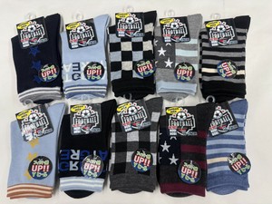 男児綿混クルーソックス1P