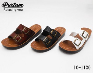 【夏新作】PARTAM  コンフォートサンダル 手染め 人工皮革 フラットソール 軽量  IC1120