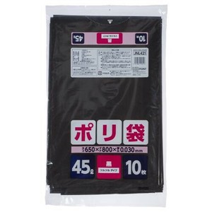 JNL421　ポリ袋45L　黒　LL　10枚